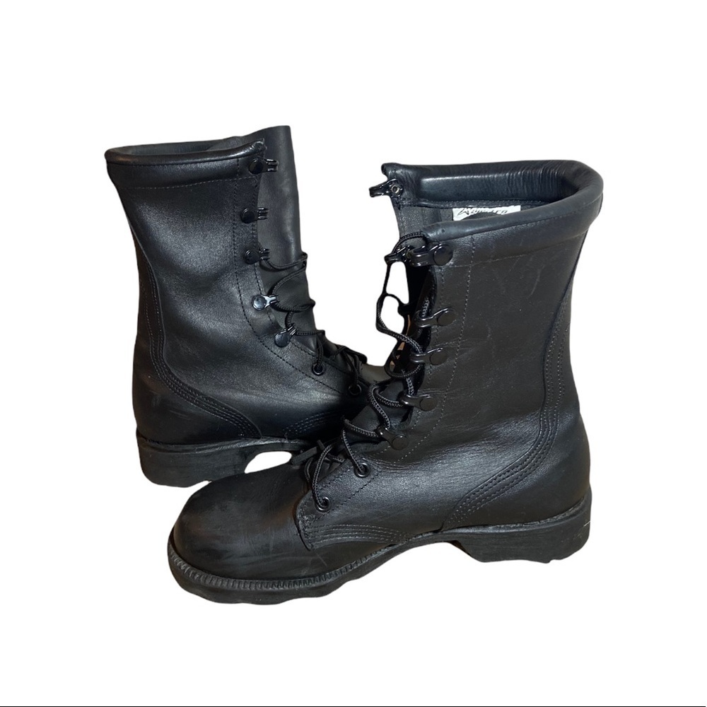 Wellco Combat Leather Unisex Boots Size 5W